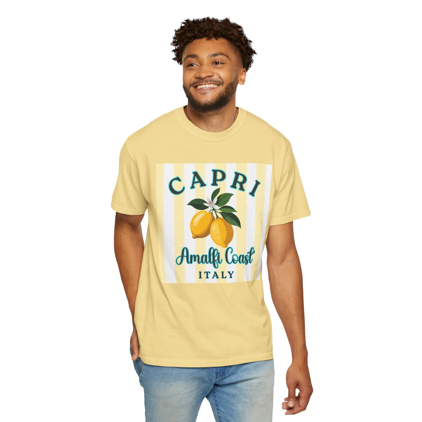 Capri Lemon Shirt, Amalfi Coast Italy Tee, Italian Summer Aesthetic Shirt, Lemon Graphic Tee, Vacation Outfit, Coastal European Style