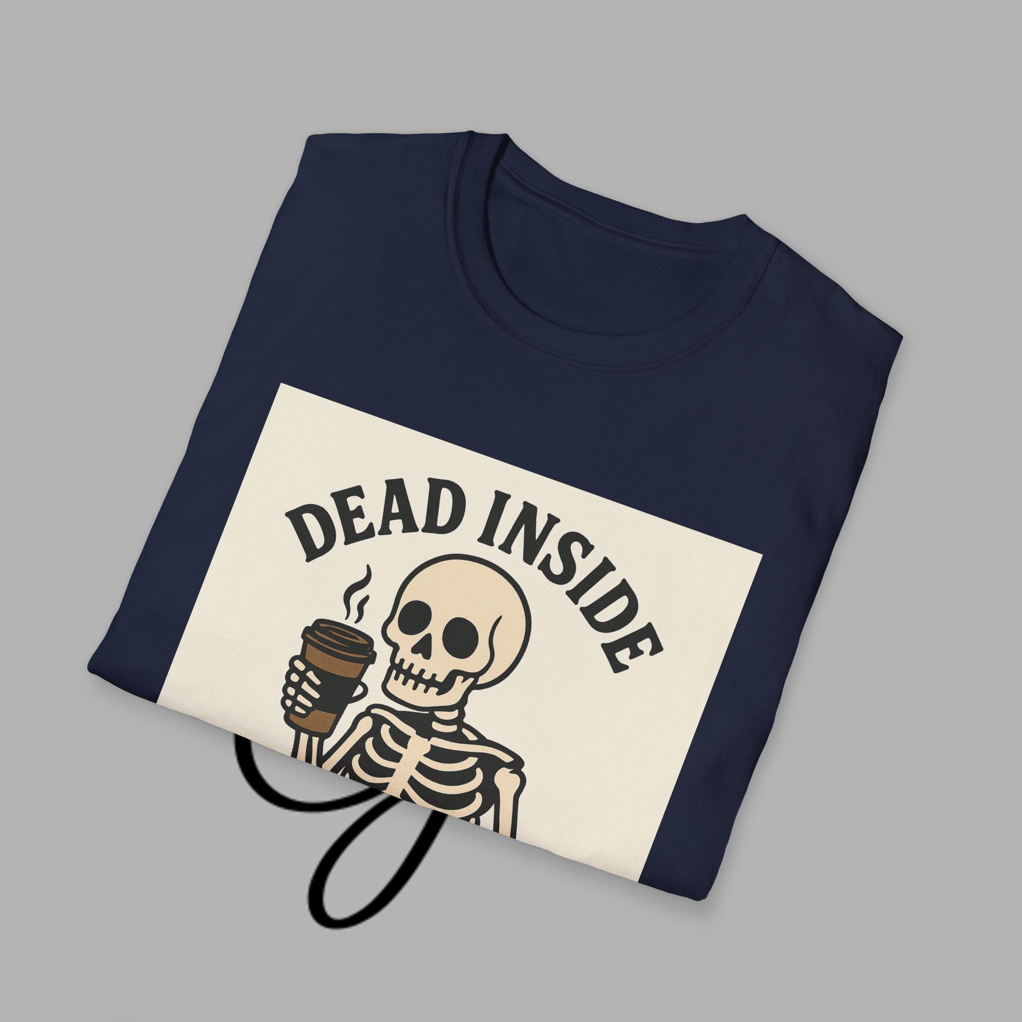 Caffeinated Skeleton Unisex Softstyle T-Shirt - Perfect for Coffee Lovers