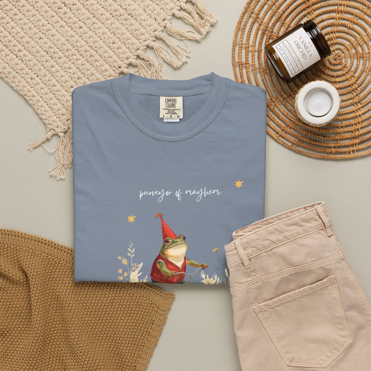 Comfort Colors 1717 Purveyor of Mayhem Frog Wizard Bike Tee