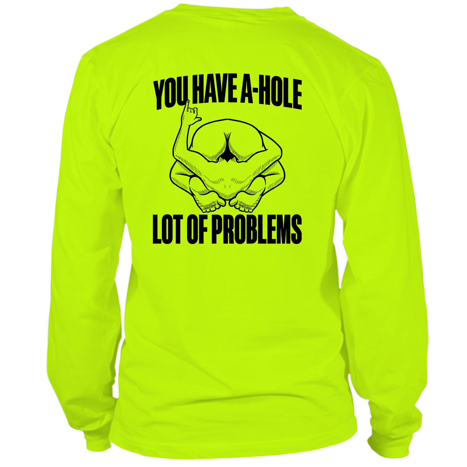 A Hole - Long Sleeve Safety Hi-Vis T-Shirt