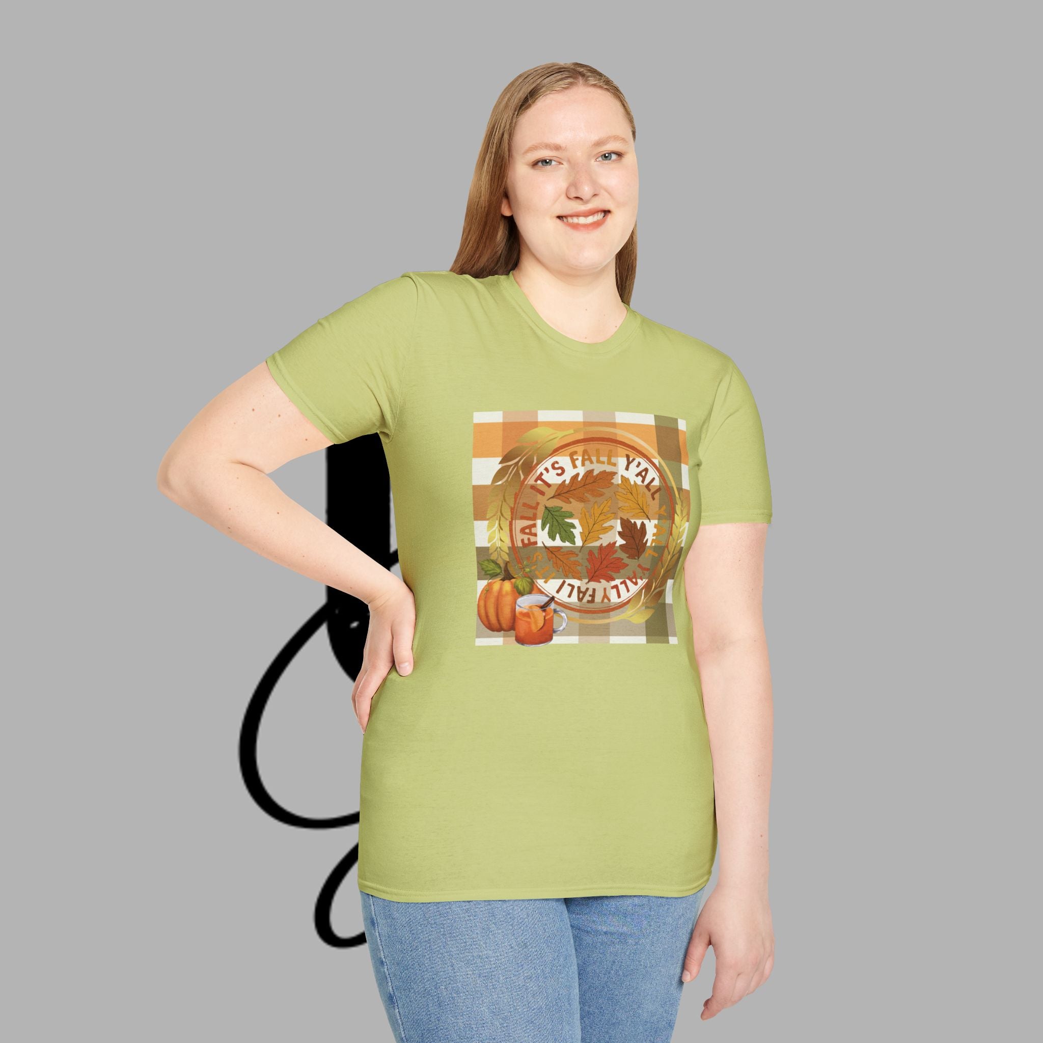 🍂 “It’s Fall Y’all” Tee, Autumn Vibes T-Shirt, Fall-Themed Tee, Unisex Casual Tee, Pumpkin Shirt, Thanksgiving Apparel, Cozy Fall Outfit