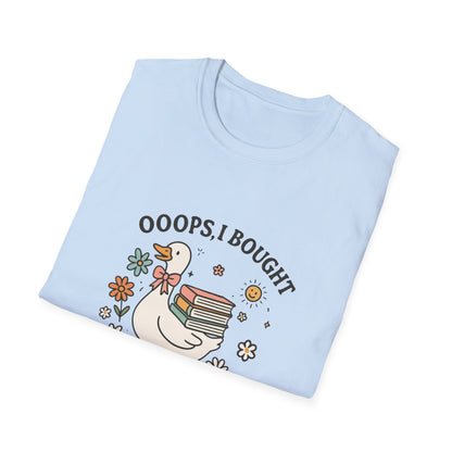 “Ooops, I Bought Another Book Shirt – Cute Duck Book Lover Tee, Vintage Bookworm Aesthetic T-Shirt, Reader Gift for Women & Teens”