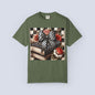 Checkered Bow Books Shirt | Floral Book Lover Tee | Cottagecore Reading Shirt | Gift for Readers | Bookish Graphic Tee | Dark Academia Shirt
