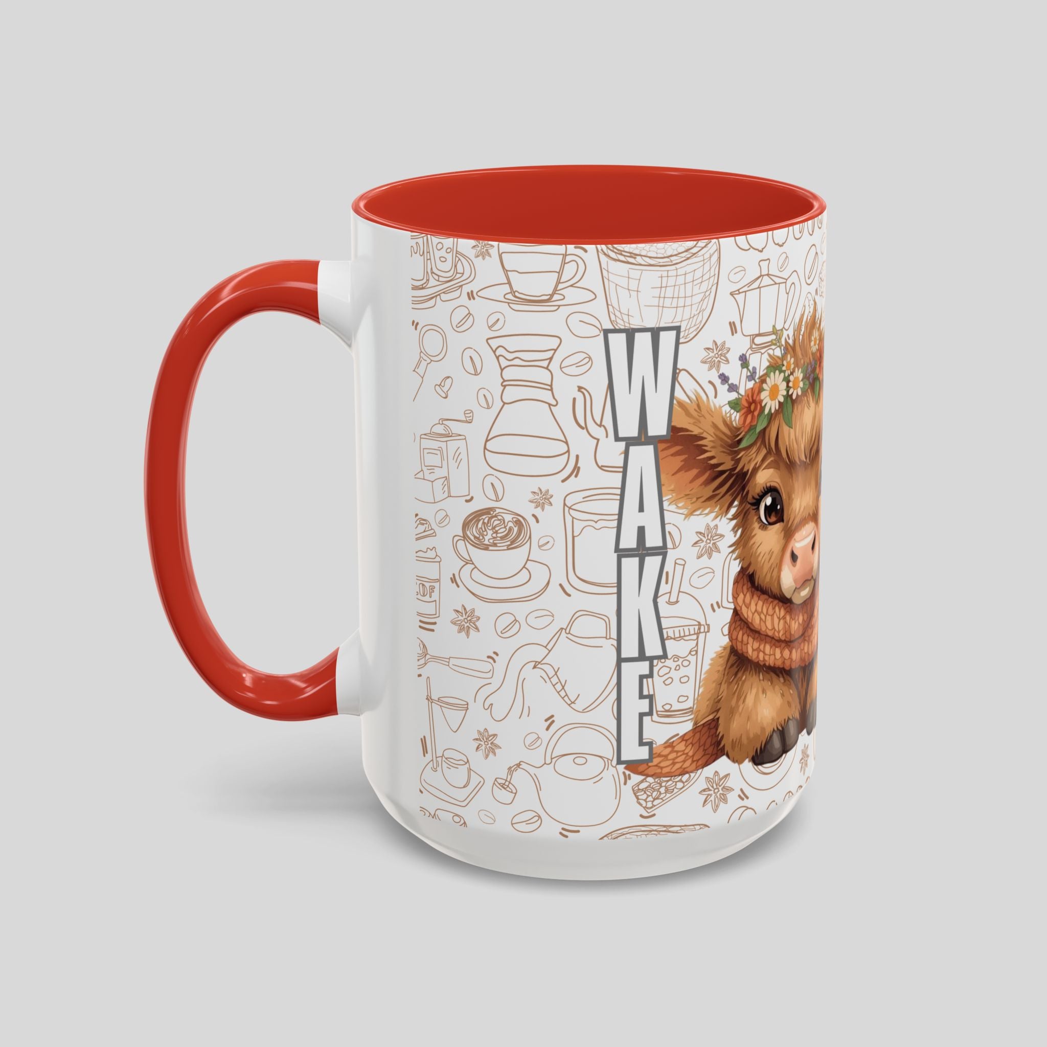 Cute Highland Cow Coffee Mug - Heffier Wake Up! Perfect Gift for Animal Lovers, Cute Mug, Kitchen Decor, Cozy Coffee Cup, Gift for Cow Lovers