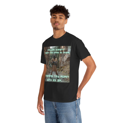 Gamer Motivational Tee - "Failure Doesn't Mean The Game Is Over" Retro RPG Graphic Shirt