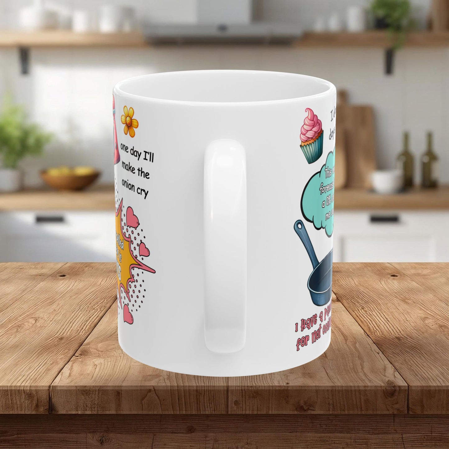 Mom Cooking Jokes Ceramic Mug — Funny Kitchen Mom Gift/ Gift Mug (11oz & 15oz)