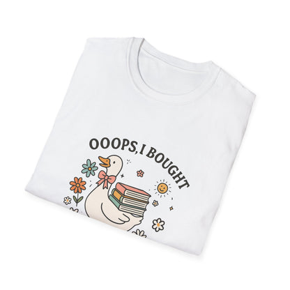 “Ooops, I Bought Another Book Shirt – Cute Duck Book Lover Tee, Vintage Bookworm Aesthetic T-Shirt, Reader Gift for Women & Teens”