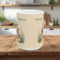 Funny Whimsical Frog Ceramic Mug — Cute Frog Illustration Coffee Cup (11oz, 15oz)