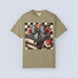 Checkered Bow Books Shirt | Floral Book Lover Tee | Cottagecore Reading Shirt | Gift for Readers | Bookish Graphic Tee | Dark Academia Shirt