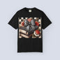 Checkered Bow Books Shirt | Floral Book Lover Tee | Cottagecore Reading Shirt | Gift for Readers | Bookish Graphic Tee | Dark Academia Shirt