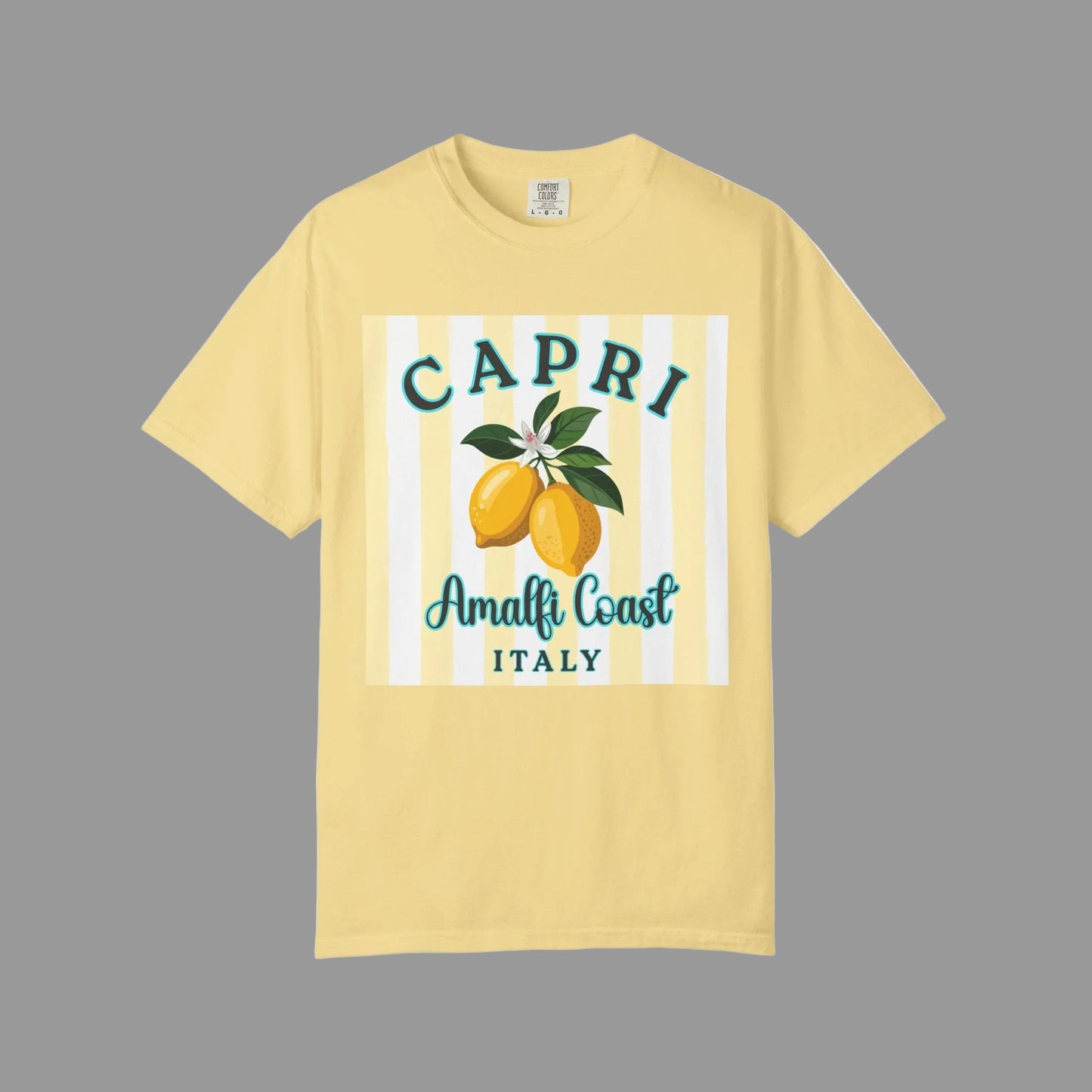 Capri Lemon Shirt, Amalfi Coast Italy Tee, Italian Summer Aesthetic Shirt, Lemon Graphic Tee, Vacation Outfit, Coastal European Style