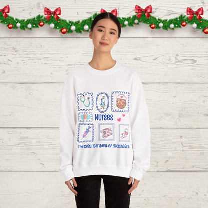 Nurses Heartbeat of Healthcare Sweatshirt – Cute Medical Worker Crewneck, Nurse Appreciation Gift, Healthcare Hero Pullover
