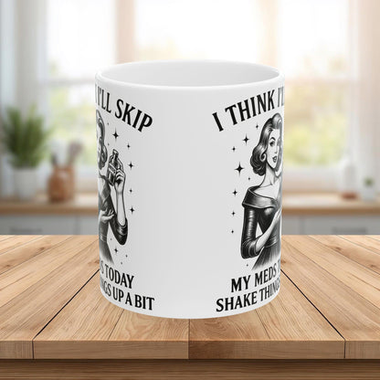 Vintage Sarcasm Ceramic Mug – Retro Humor Black & White Coffee Cup (11oz, 15oz)