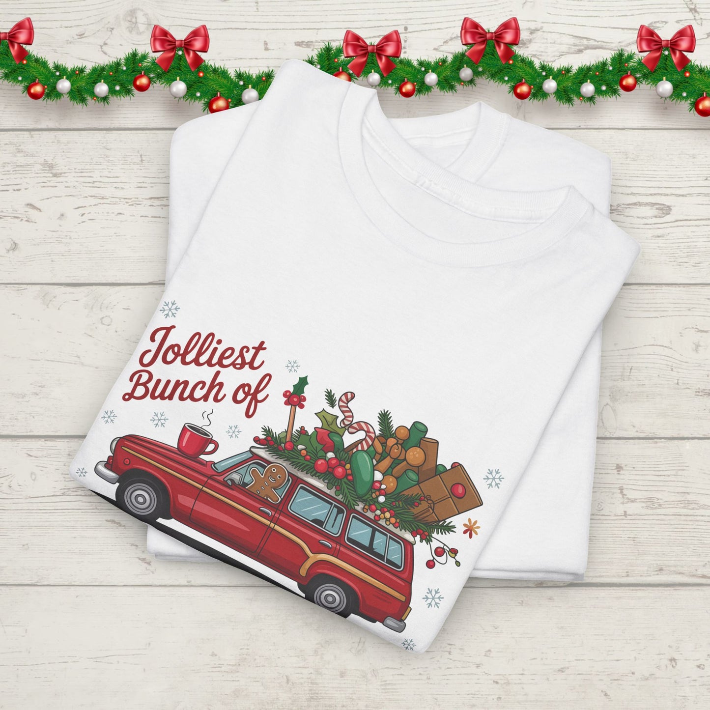 Christmas Naughty List T‑Shirt — "Jolliest Bunch of Assholes This Side of the Nuthouse" Holiday Tee