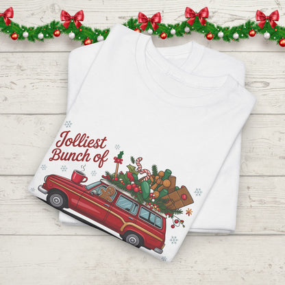 Christmas Naughty List T‑Shirt — "Jolliest Bunch of Assholes This Side of the Nuthouse" Holiday Tee