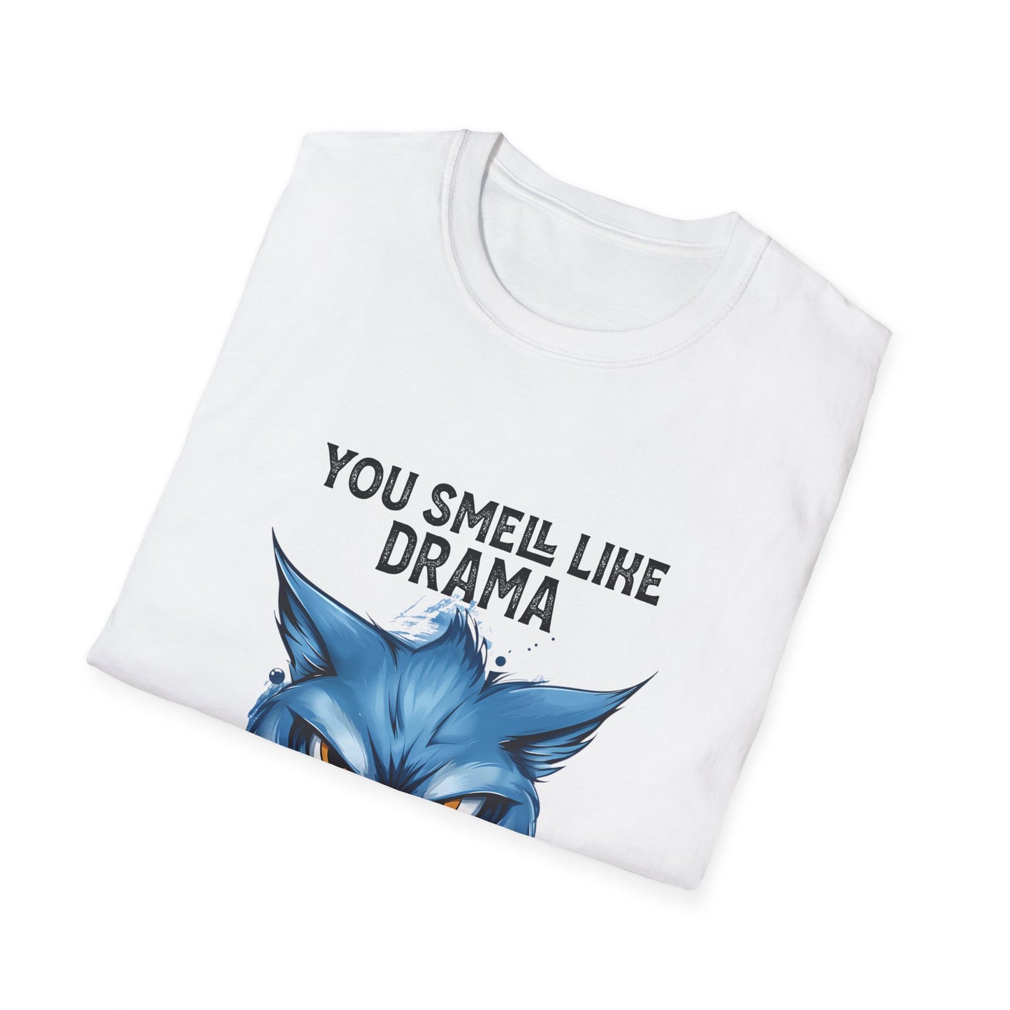 Funny Angry Cat T-Shirt — "You Smell Like Drama" Graphic Tee