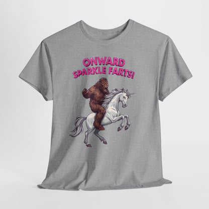 Onward Sparkle Farts Bigfoot Unicorn T-Shirt | Funny Graphic Tee | Gildan 5000