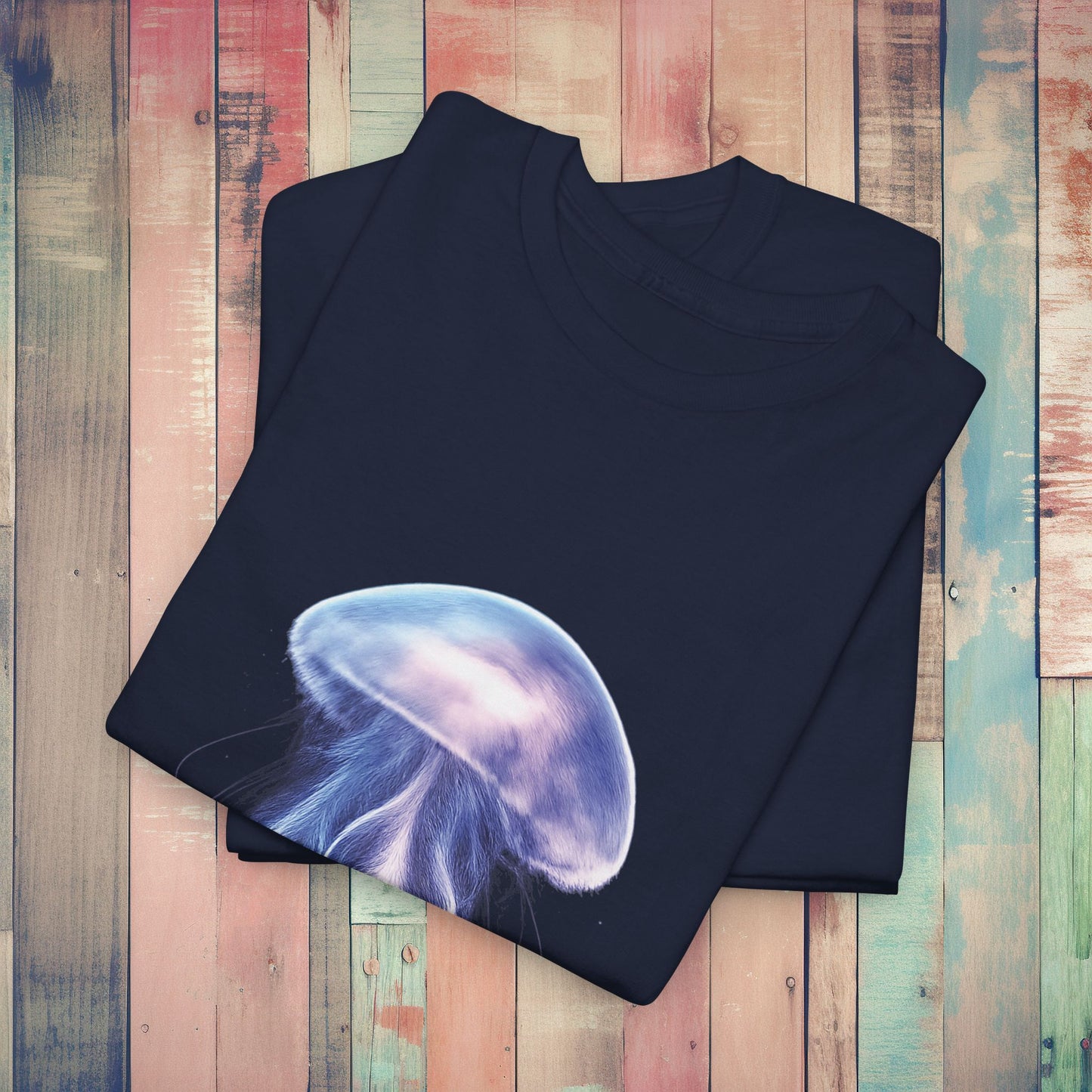 Bioluminescent Jellyfish T-Shirt | Glow Ocean Tee | Vaporwave Aesthetic | Gildan 5000
