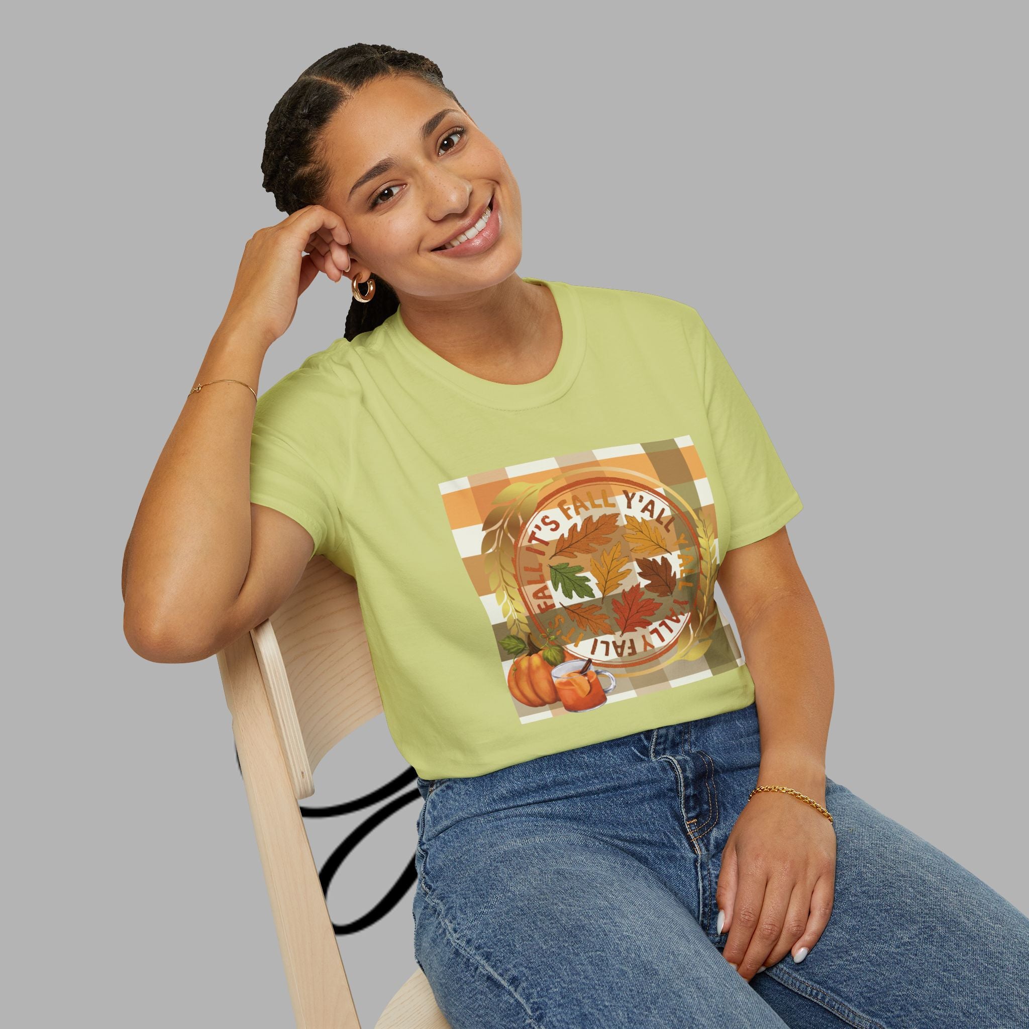 🍂 “It’s Fall Y’all” Tee, Autumn Vibes T-Shirt, Fall-Themed Tee, Unisex Casual Tee, Pumpkin Shirt, Thanksgiving Apparel, Cozy Fall Outfit