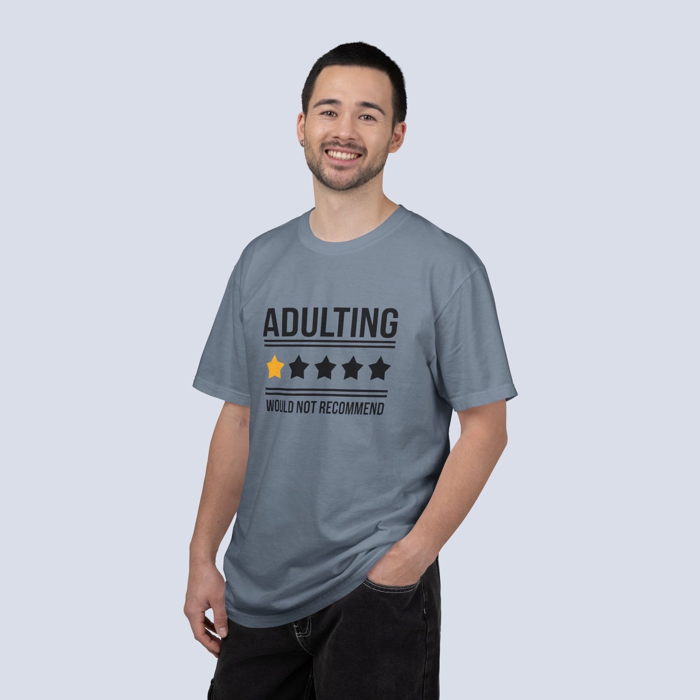 Adulting Would Not Recommend Funny 1-Star Review T-Shirt