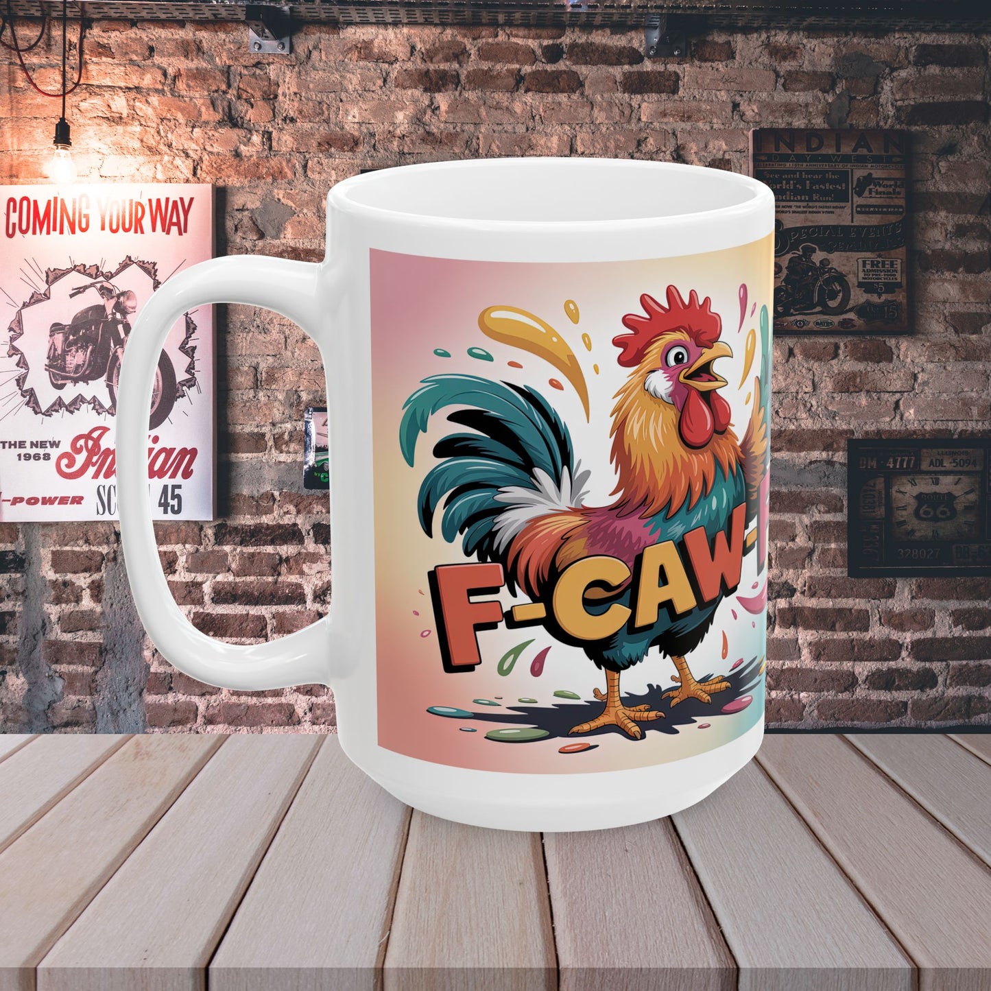 Sassy Rooster F-CAW-F  Coffee Mug – Ceramic Gift Mug, 11 oz or 15 oz