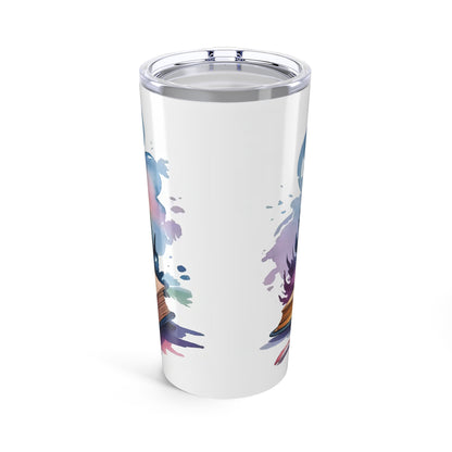 Fantasy Wizard Book Lover Tumbler – 20oz Castle Reading Stainless Steel Travel Cup