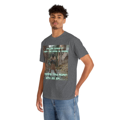 Gamer Motivational Tee - "Failure Doesn't Mean The Game Is Over" Retro RPG Graphic Shirt