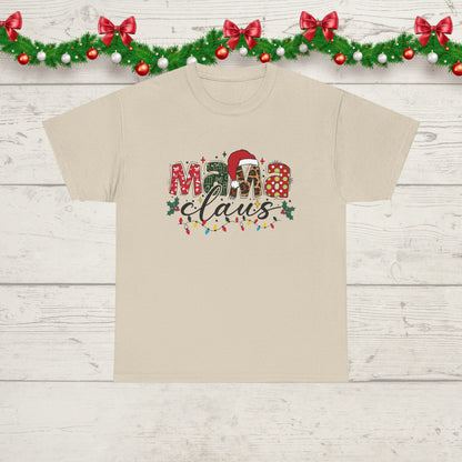 Mama Claus Christmas T-Shirt – Festive Holiday Graphic Tee for Moms – Gildan 5000 Unisex
