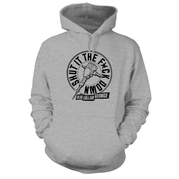 Blue Collar George - Shut It - Safety Hi-Vis Hoodie Workwear