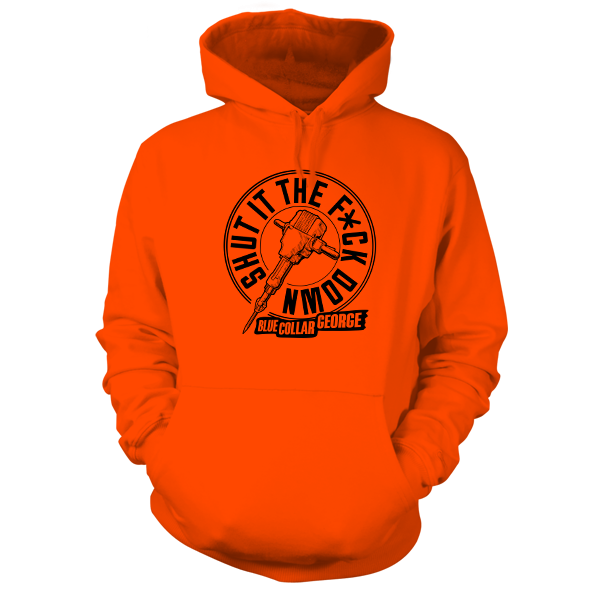 Blue Collar George - Shut It - Safety Hi-Vis Hoodie Workwear