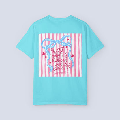 I Will Keep Walking By Faith Ribbon Graphic T-Shirt