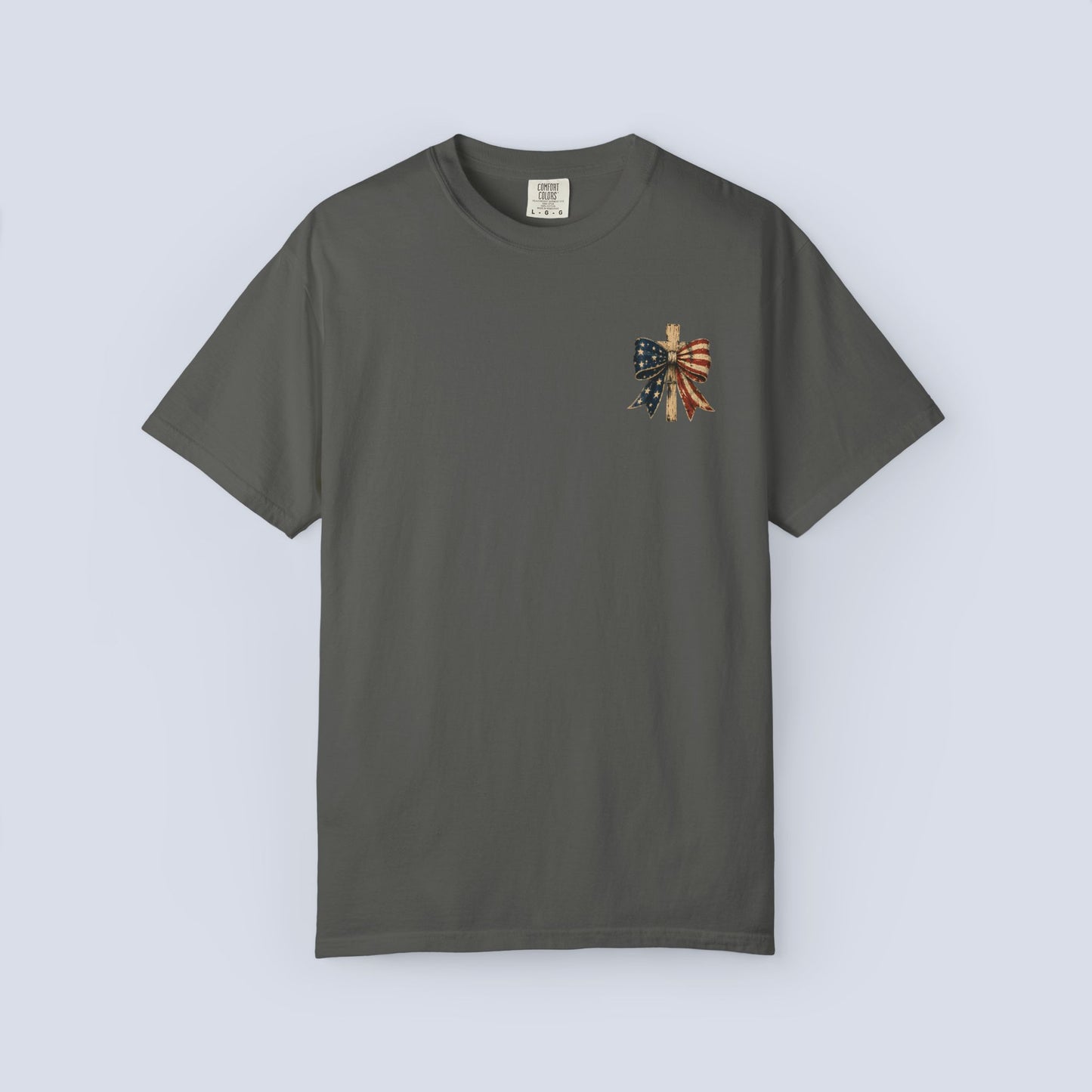 Patriotic God Bless America T-Shirt — Est. 1776 Flag Bow Tee
