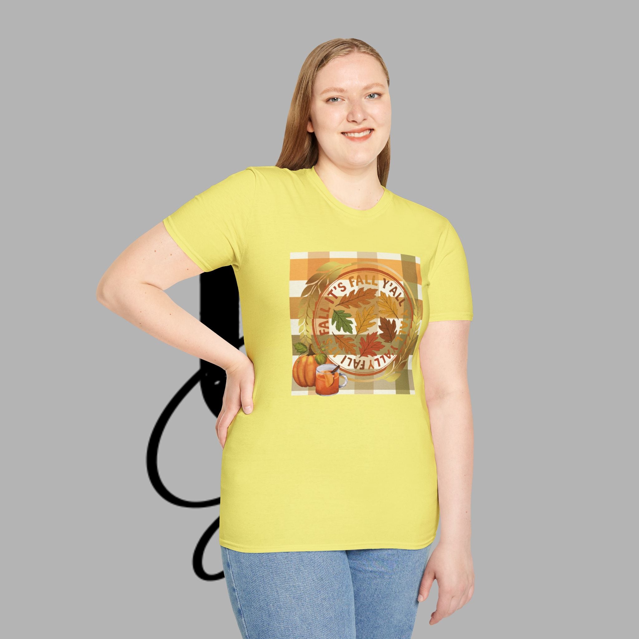 🍂 “It’s Fall Y’all” Tee, Autumn Vibes T-Shirt, Fall-Themed Tee, Unisex Casual Tee, Pumpkin Shirt, Thanksgiving Apparel, Cozy Fall Outfit