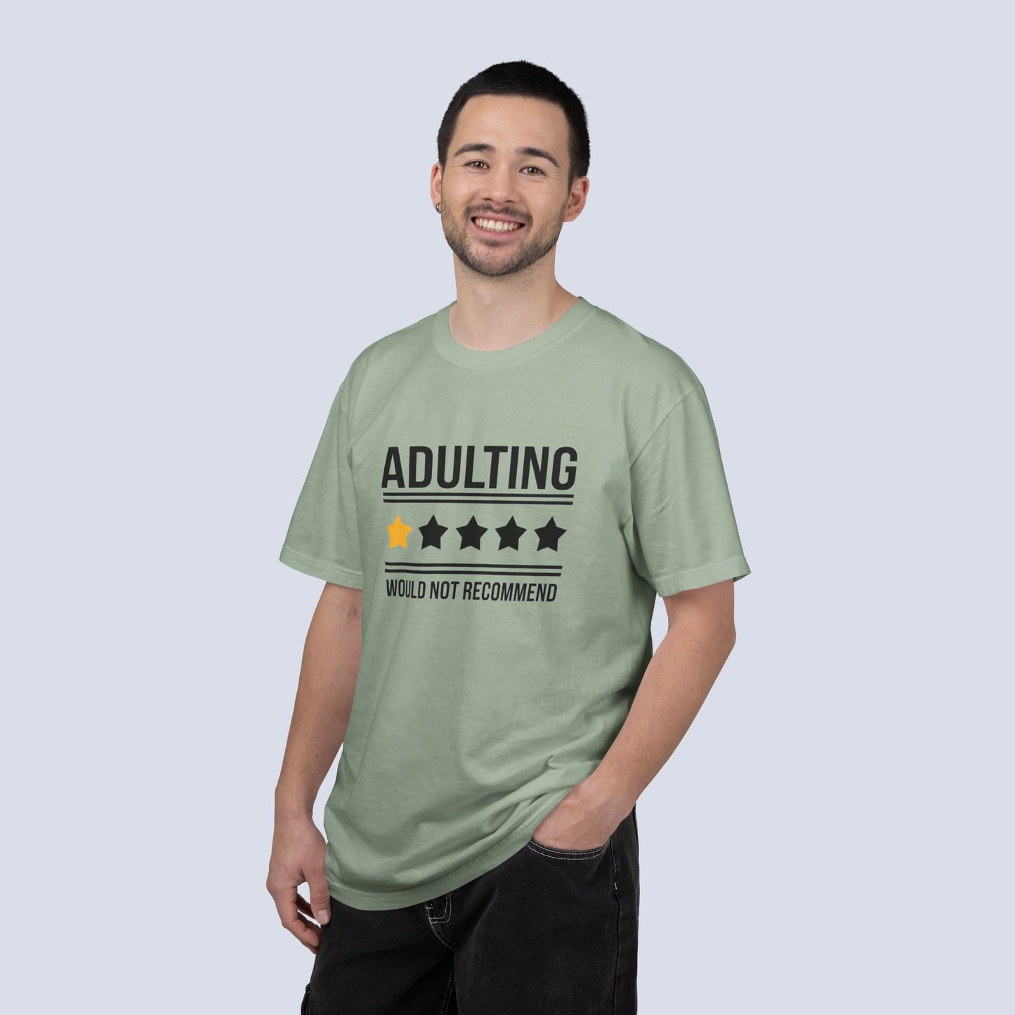 Adulting Would Not Recommend Funny 1-Star Review T-Shirt
