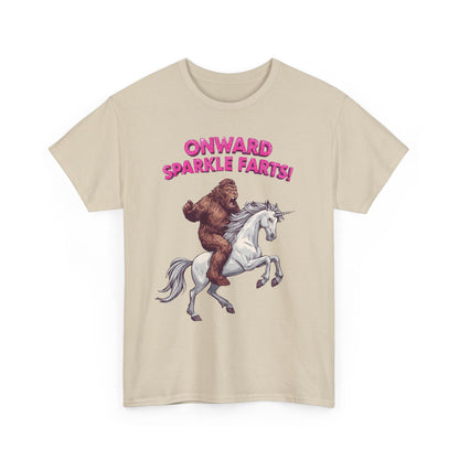 Onward Sparkle Farts Bigfoot Unicorn T-Shirt | Funny Graphic Tee | Gildan 5000