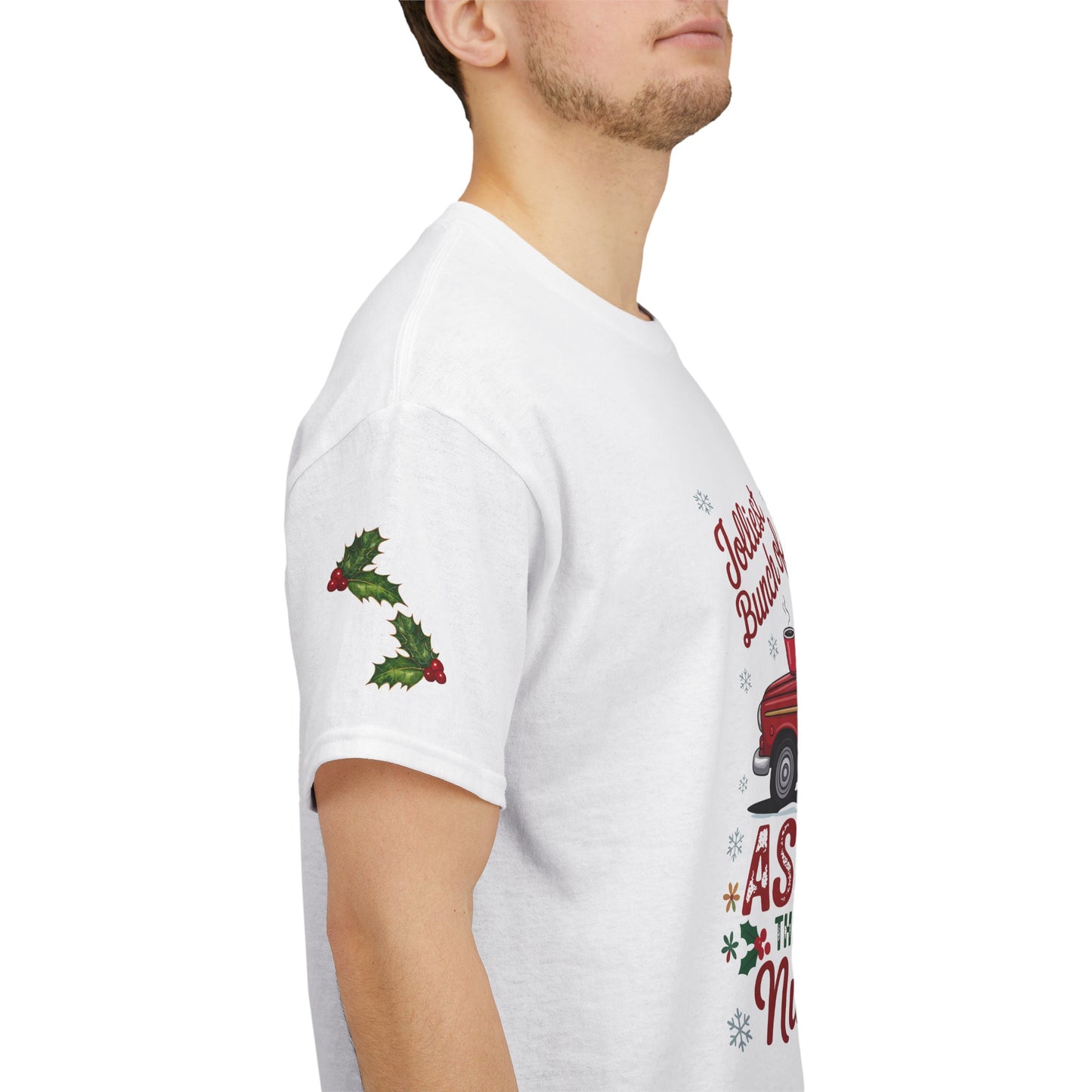 Christmas Naughty List T‑Shirt — "Jolliest Bunch of Assholes This Side of the Nuthouse" Holiday Tee