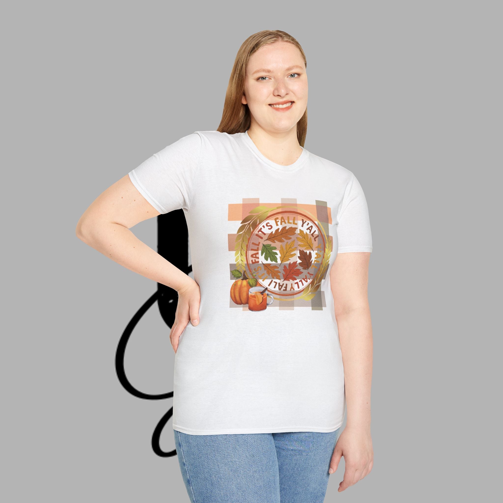 🍂 “It’s Fall Y’all” Tee, Autumn Vibes T-Shirt, Fall-Themed Tee, Unisex Casual Tee, Pumpkin Shirt, Thanksgiving Apparel, Cozy Fall Outfit