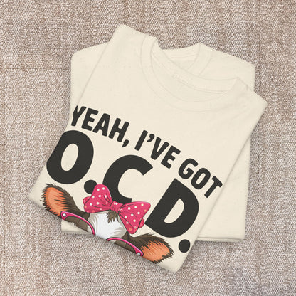 Yeah I’ve Got O.C.D. Old Cranky & Dangerous Cow T-Shirt | Funny Farm Humor Graphic Tee | Gildan 5000