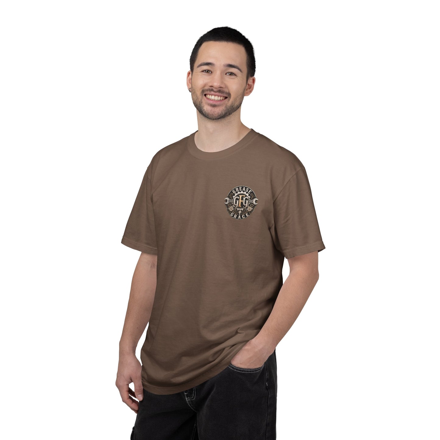 Jesus Saves Bro I Just Change Parts Shirt | Christian Mechanic Shirt | Blue Collar Faith Tee | Comfort Colors 1717 Graphic Tee