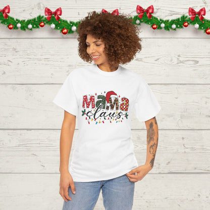 Mama Claus Christmas T-Shirt – Festive Holiday Graphic Tee for Moms – Gildan 5000 Unisex