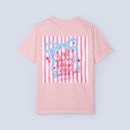 I Will Keep Walking By Faith Ribbon Graphic T-Shirt