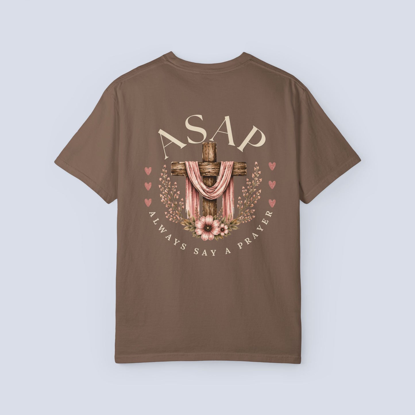 ASAP "Always Say A Prayer" T-Shirt — Christian Cross Graphic Tee