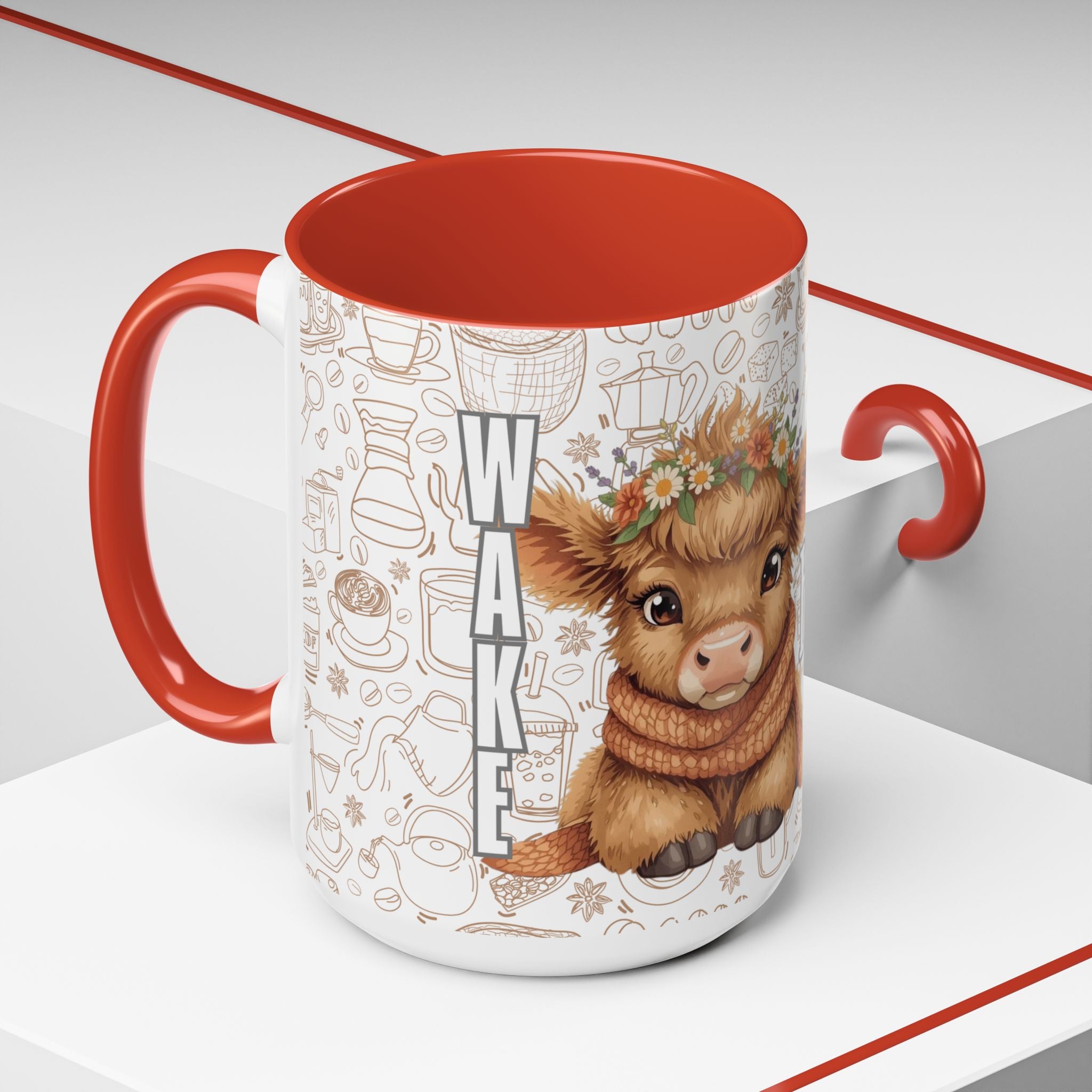 Cute Highland Cow Coffee Mug - Heffier Wake Up! Perfect Gift for Animal Lovers, Cute Mug, Kitchen Decor, Cozy Coffee Cup, Gift for Cow Lovers