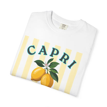 Capri Lemon Shirt, Amalfi Coast Italy Tee, Italian Summer Aesthetic Shirt, Lemon Graphic Tee, Vacation Outfit, Coastal European Style