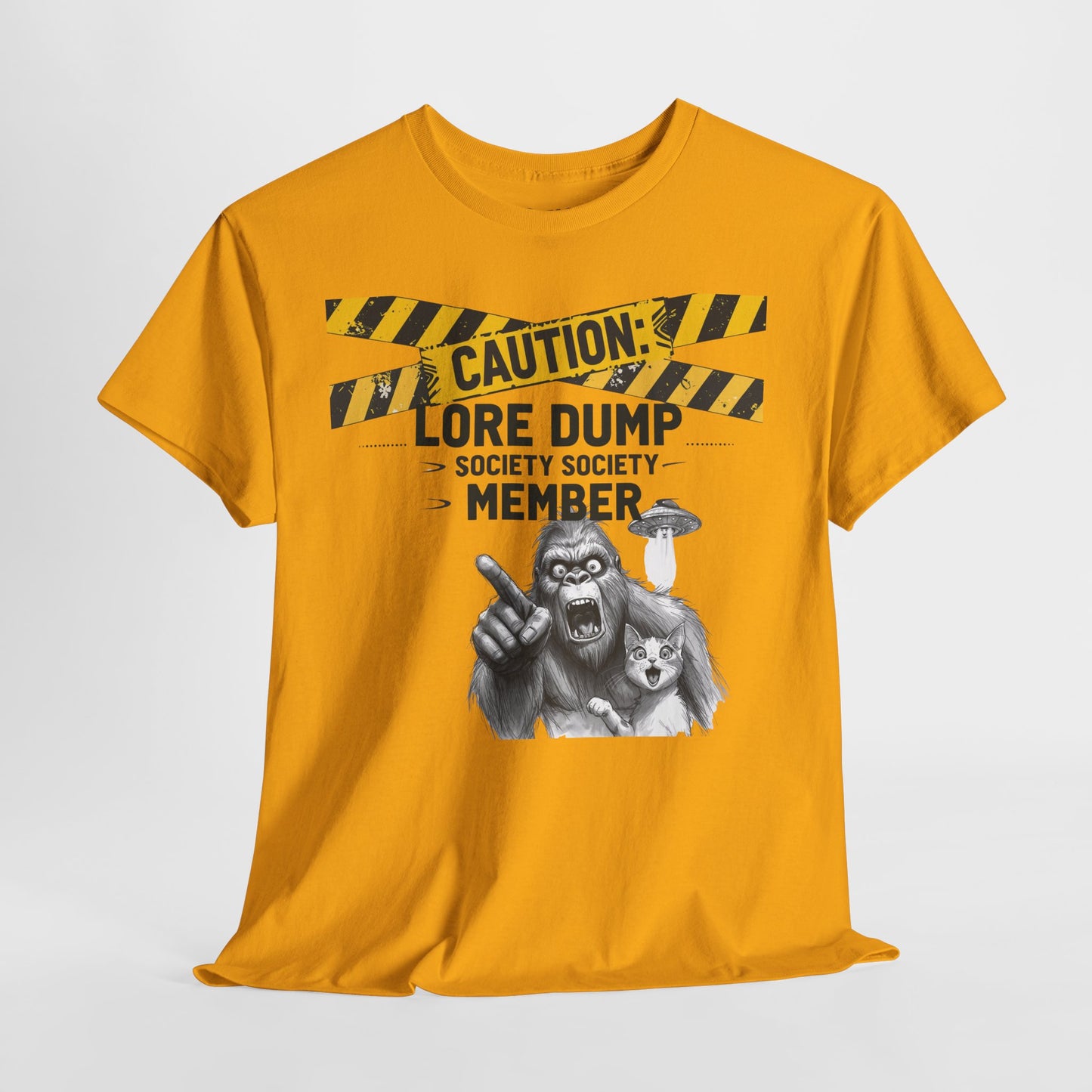 Caution: Lore Dump Society Member T-Shirt – Funny Fandom Graphic Tee