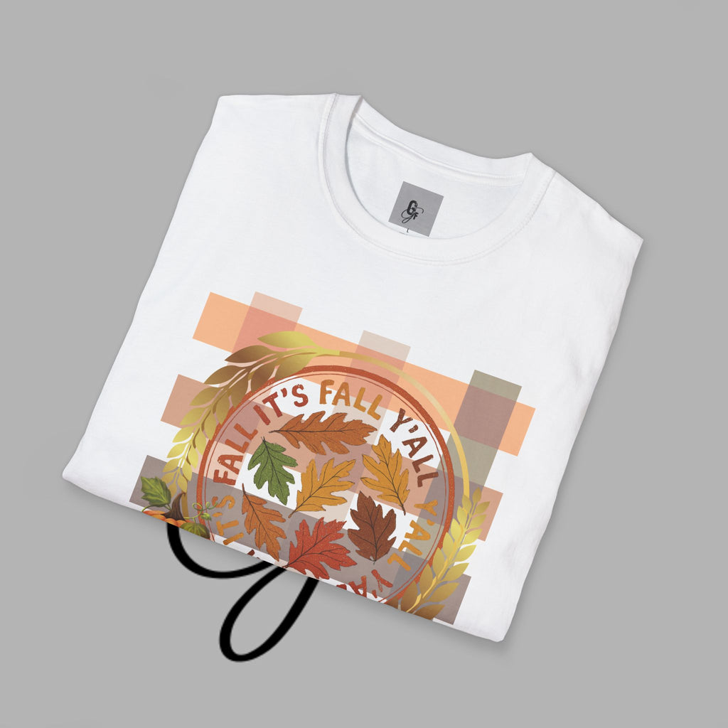 🍂 “It’s Fall Y’all” Tee, Autumn Vibes T-Shirt, Fall-Themed Tee, Unisex Casual Tee, Pumpkin Shirt, Thanksgiving Apparel, Cozy Fall Outfit