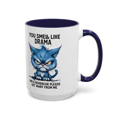 You Smell Like Drama Mug — Grumpy Cat Coffee Cup (11/15oz)