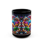Gamer Controllers Black Mug, Colorful Retro Gaming Art, gift mug(11oz/15oz)