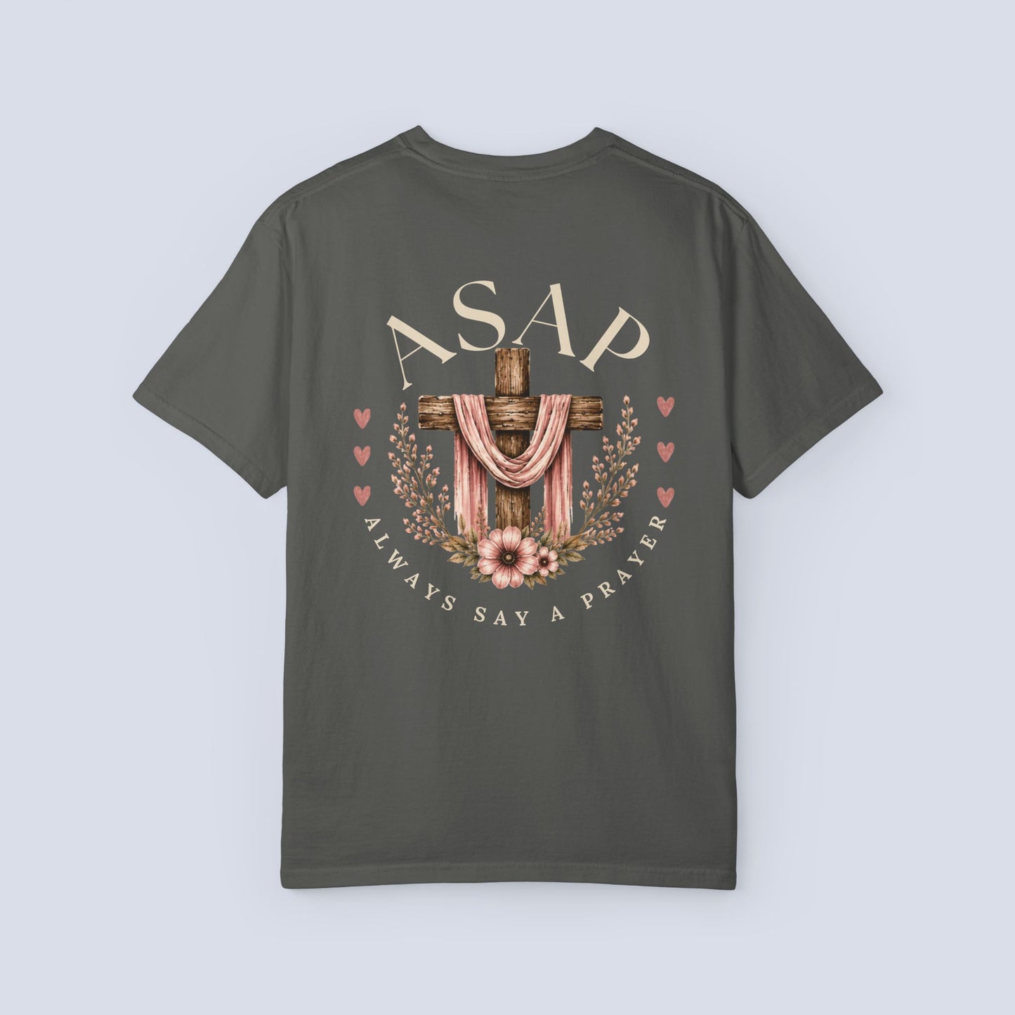 ASAP "Always Say A Prayer" T-Shirt — Christian Cross Graphic Tee