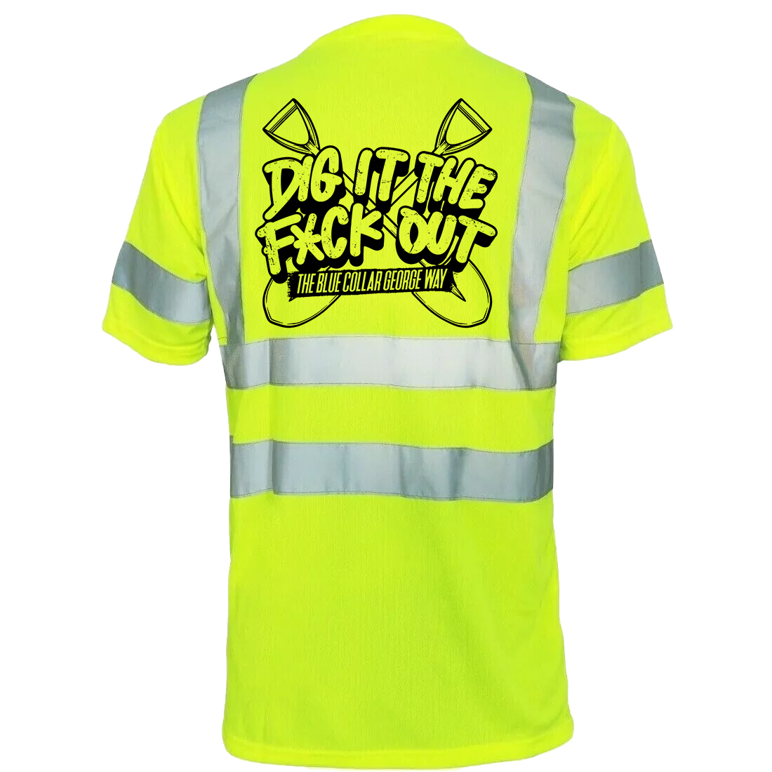 Blue Collar George Dig It - Reflective Safety T-Shirt